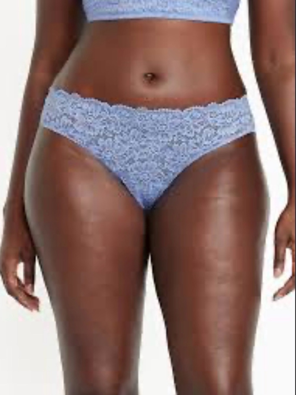 Old Navy Women's Mid-Rise Lace Bikini panties XL Blue NEW